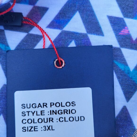 NWT Golf Shirt Aztec Pattern 3XL Size Cotton Polo Shirt - Picture 7 of 10